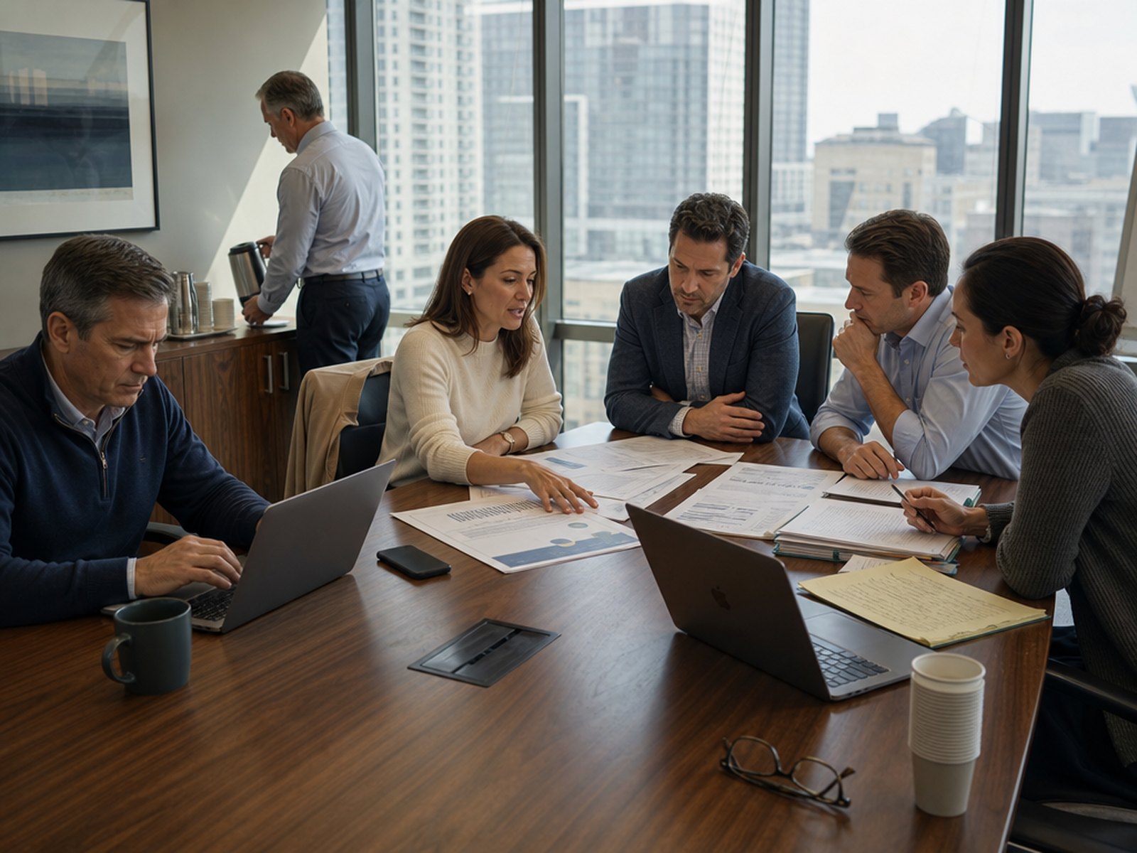A private equity operating team at work
